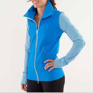 Auth Lululemon Daily Yoga Jacket Blue Sz 12!